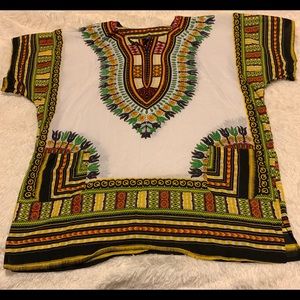 White/Multicolored Dashiki 💛